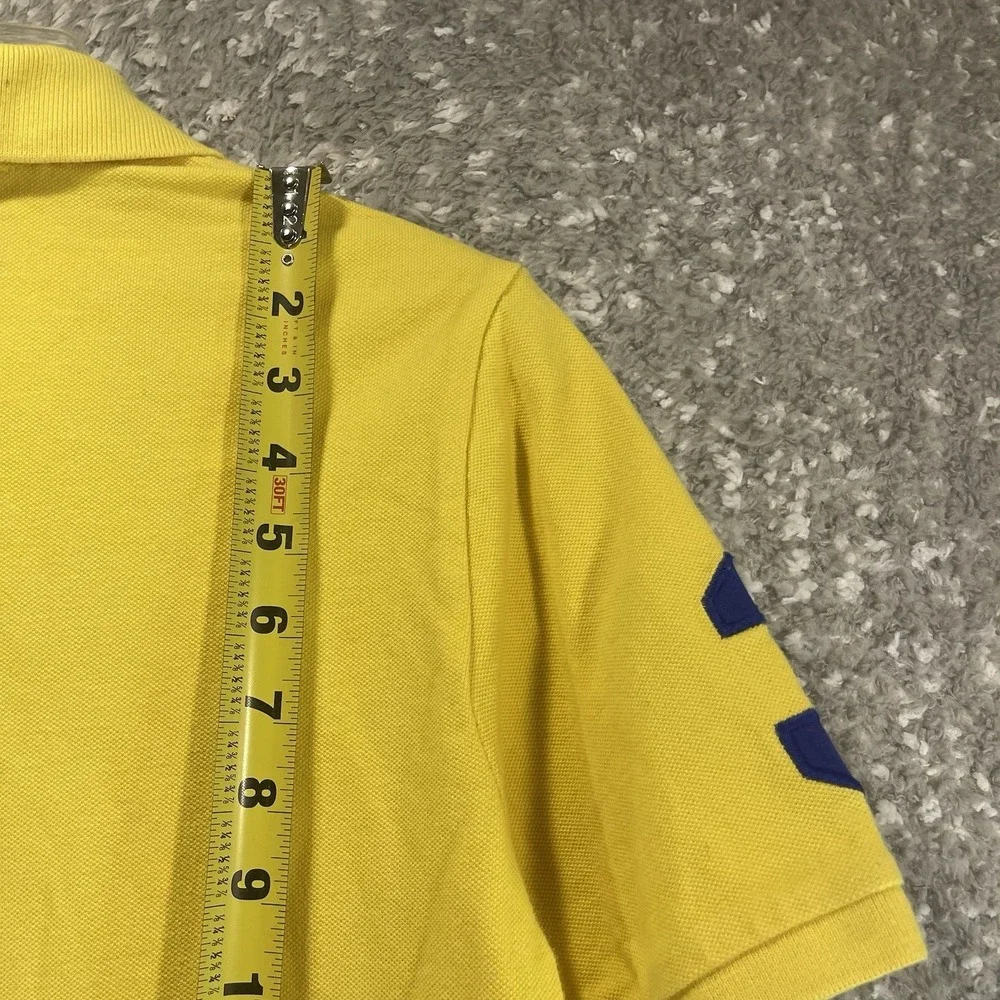 Polo Ralph Lauren Men's BIG PONY Number 3 Polo XL 18-20 Yellow Preppy Casual